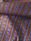 Brown and lilac striped ticking. Unused. Spain c.1950 - Per meter (21 m avail.)