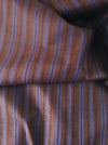 Brown and lilac striped ticking. Unused. Spain c.1950 - Per meter (21 m avail.)
