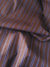 Brown and lilac striped ticking. Unused. Spain c.1950 - Per meter (21 m avail.)