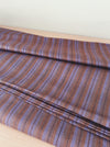 Brown and lilac striped ticking. Unused. Spain c.1950 - Per meter (21 m avail.)
