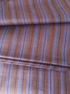 Brown and lilac striped ticking. Unused. Spain c.1950 - Per meter (21 m avail.)