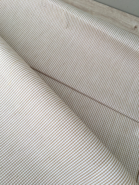 Pale brown checked ticking. Spain c.1900 - 69 cm × 2.4 meters