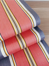 Striped ticking in orange and gray. Sateen. Unused. Spain c.1950 - Per meter (22 m avail.)