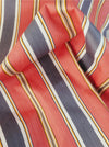Striped ticking in orange and gray. Sateen. Unused. Spain c.1950 - Per meter (22 m avail.)