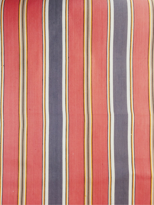 Striped ticking in orange and gray. Sateen. Unused. Spain c.1950 - Per meter (22 m avail.)