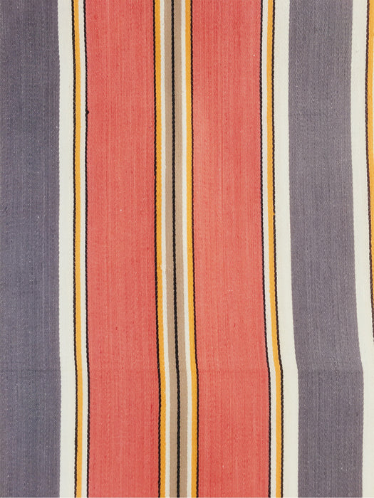 Striped ticking in orange and gray. Sateen. Unused. Spain c.1950 - Per meter (22 m avail.)