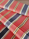 Striped ticking in orange and gray. Sateen. Unused. Spain c.1950 - Per meter (22 m avail.)