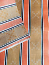Striped ticking in orange and brown. Unused. Spain. c.1950 - 130 cm × 0.4 meters