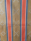 Striped ticking in orange and brown. Unused. Spain. c.1950 - 130 cm × 0.4 meters