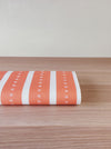 Striped ticking in orange and white. Unused. Spain - c.1950 - 2.75 meters