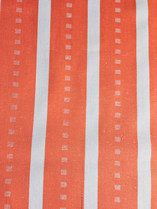 Striped ticking in orange and white. Unused. Spain - c.1950 - 2.75 meters