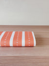 Striped ticking in orange and white. Unused. Spain - c.1950 - 2.75 meters