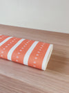Striped ticking in orange and white. Unused. Spain - c.1950 - 2.75 meters