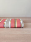 Striped ticking in orange and light gray. Sateen. Unused. Spain c.1950 - Per meter (13 m avail.)