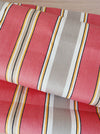 Striped ticking in orange and light gray. Sateen. Unused. Spain c.1950 - Per meter (13 m avail.)