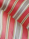 Striped ticking in orange and light gray. Sateen. Unused. Spain c.1950 - Per meter (13 m avail.)