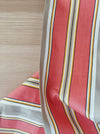 Striped ticking in orange and light gray. Sateen. Unused. Spain c.1950 - Per meter (13 m avail.)