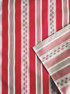 Cheerful striped ticking in red and white. Unused. Spain - c.1950 - 1.6 meters