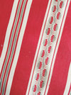 Cheerful striped ticking in red and white. Unused. Spain - c.1950 - 1.6 meters