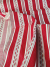 Cheerful striped ticking in red and white. Unused. Spain - c.1950 - Per meter (10 m avail.)
