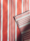 Striped ticking in salmon red and white. Unused. Spain c.1950 - 3.5 meters