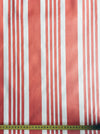 Striped ticking in salmon red and white. Unused. Spain c.1950 - 3.5 meters