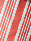 Striped ticking in salmon red and white. Unused. Spain c.1950 - 3.5 meters
