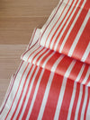 Striped ticking in salmon red and white. Unused. Spain c.1950 - Per meter (25 m avail.)