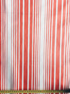 Striped ticking in salmon red and white. Unused. Spain c.1950 - 9.5 meters