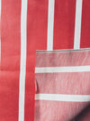 Warm red and white striped ticking. Unused. Spain c.1950 - 4.25 meters