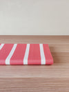 Candy red and white striped ticking. Unused. Spain c.1950 - 2.8 meters