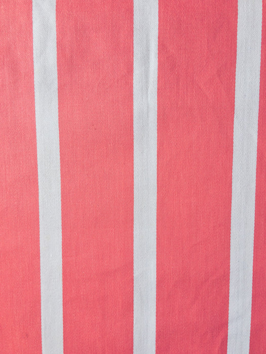 Candy red and white striped ticking. Unused. Spain c.1950 - 2.8 meters