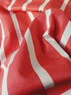 Candy red and white striped ticking. Unused. Spain c.1950 - 2.8 meters