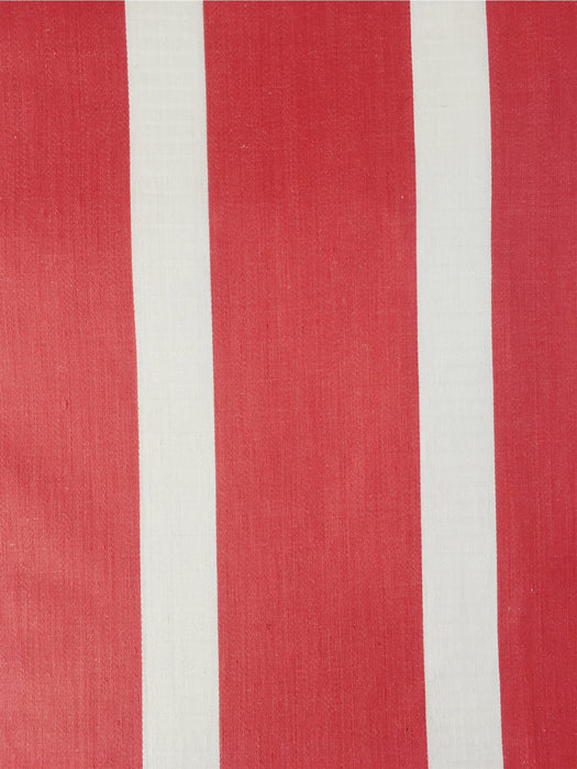 White and red wide stripes ticking. Unused. Spain around 1950 - 1.1 meters