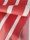 White and red wide stripes ticking. Unused. Spain around 1950 - 3.75 meters
