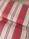Stripes and checks in strong red and beige. Unused. Spain around 1950 - Per meter (26 m avail.)