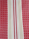 Stripes and checks in strong red and beige. Unused. Spain around 1950 - Per meter (26 m avail.)