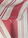 Stripes and checks in strong red and beige. Unused. Spain around 1950 - Per meter (26 m avail.)