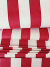 White and red wide stripes ticking. Unused. Spain around 1950 - Per meter (11 m avail.)