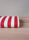 White and red wide stripes ticking. Unused. Spain around 1950 - Per meter (11 m avail.)