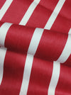 Cherry red and white striped ticking. Unused. Spain around 1950 - Per meter (52 m avail.)