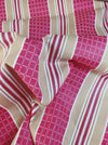 Stripes and checks in magenta pink and beige. Unused. Spain around 1950 - Per meter (23 m avail.)