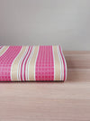 Stripes and checks in magenta pink and beige. Unused. Spain around 1950 - Per meter (23 m avail.)