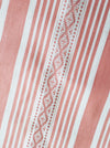 Striped ticking in salmon pink Unused. Spain c.1950 - 1 meter