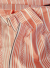 Striped ticking in salmon pink Unused. Spain c.1950 - 1 meter