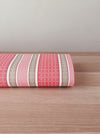 Stripes and checks in cherry pink and beige. Unused. Spain around 1950 - Per meter (13 m avail.)