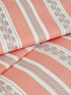 Striped ticking in salmon pink Unused. Spain c.1950 - 6 meters