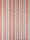 Striped ticking in salmon pink Unused. Spain c.1950 - 6 meters