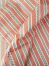 Striped ticking in salmon pink Unused. Spain c.1950 - 6 meters