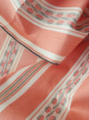Striped ticking in salmon pink Unused. Spain c.1950 - 6 meters